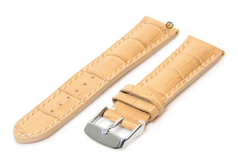 Uhrenarmband 20mm Beige Leder