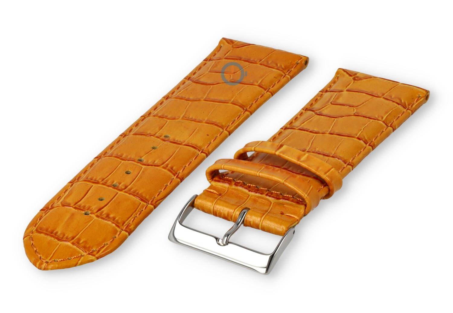 Kalbsleder XL band mit Kroko - Muster - 28mm - Aprikose