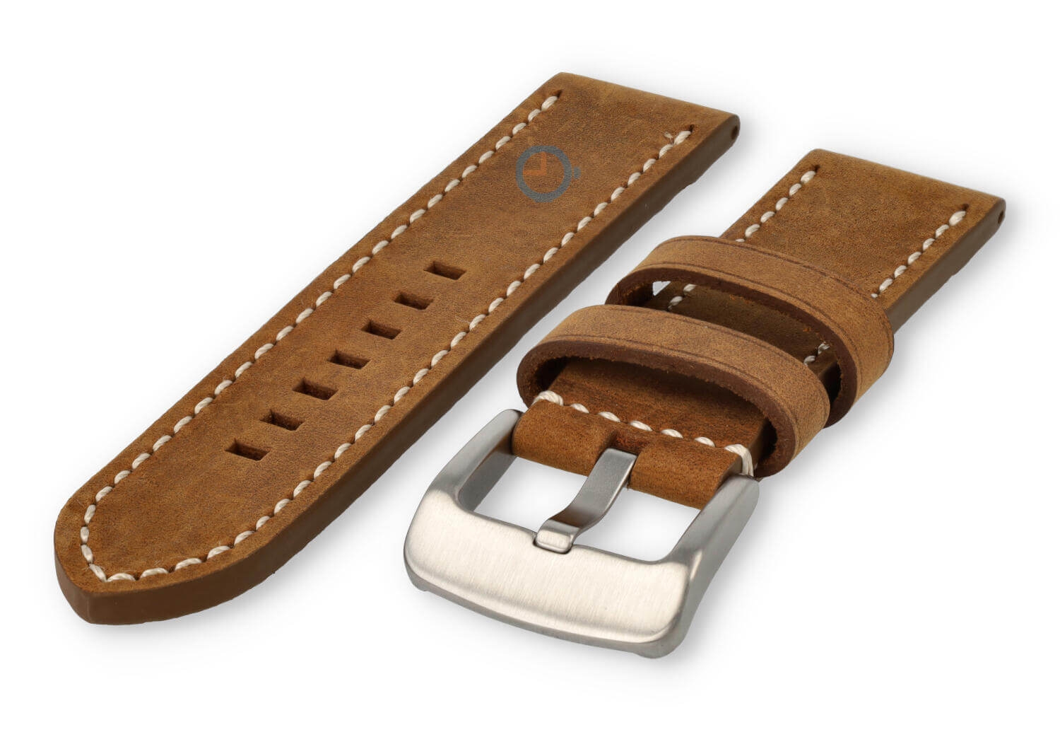 Wasserabweisendes Uhrenarmband aus Leder - 26mm - braun