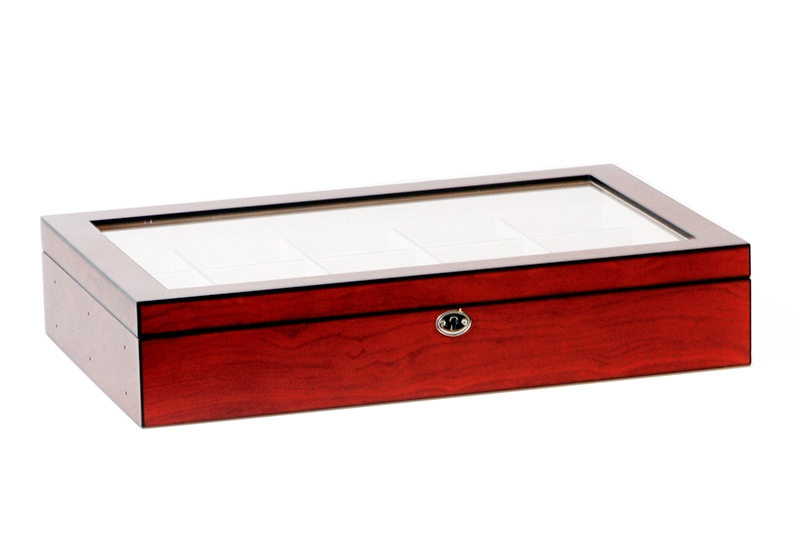 Horlogevitrine voor 20 horloges - Bubinga finish