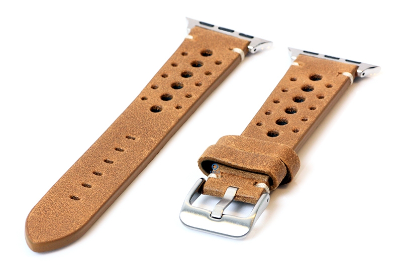 Apple Uhrenarmband perforiertes Leder braun - 44/45/46/49mm