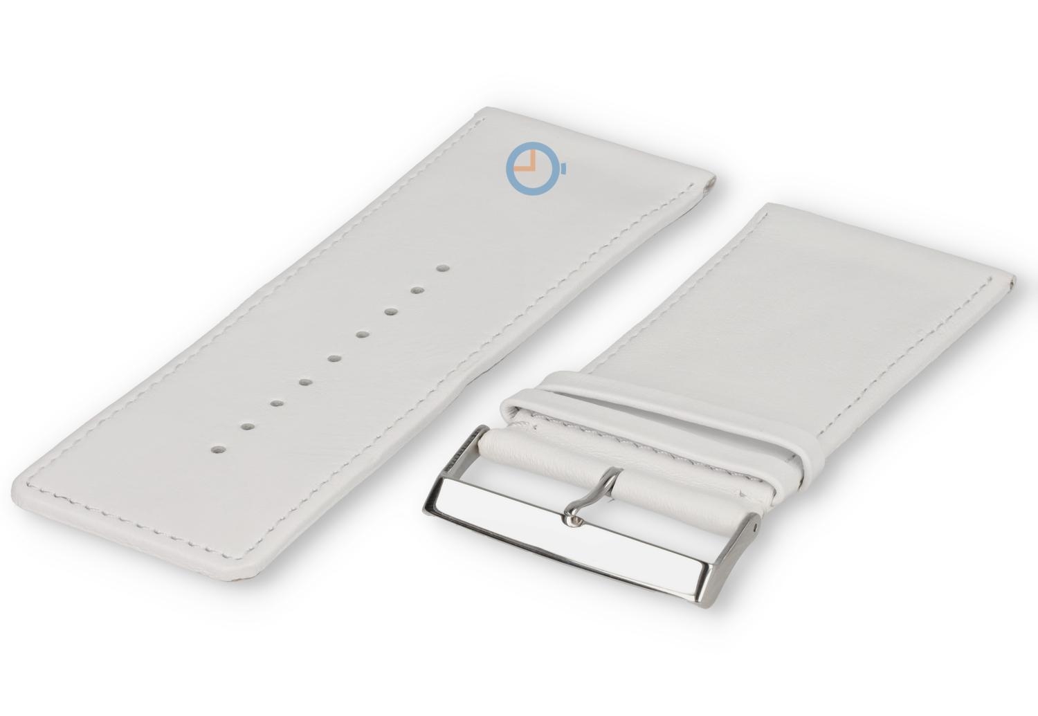 Uhrenarmband Glattleder - 40mm - weiÃŸ