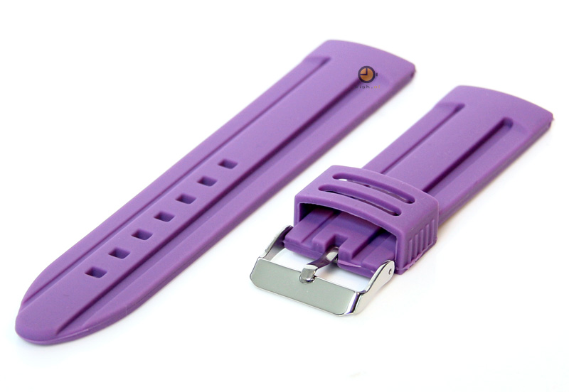 Uhrenarmband 24mm Violett Silikon