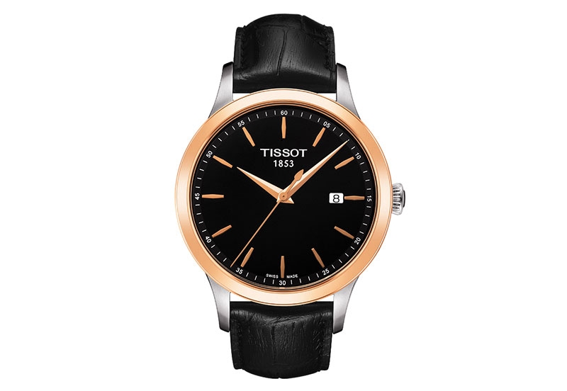 Tissot Uhrenarmband T9124104605100 schwarz Leder