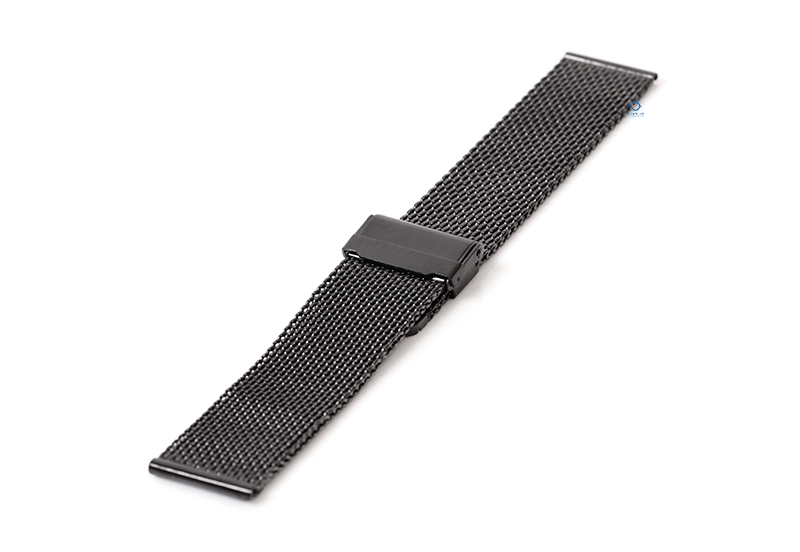Milanese horlogeband 24mm zwart (grof)