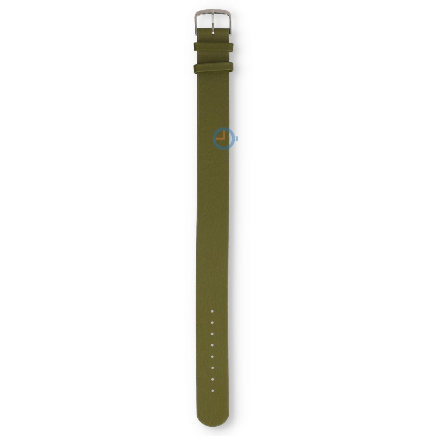 One-piece Leder Uhrenarmband - 18mm - avocado