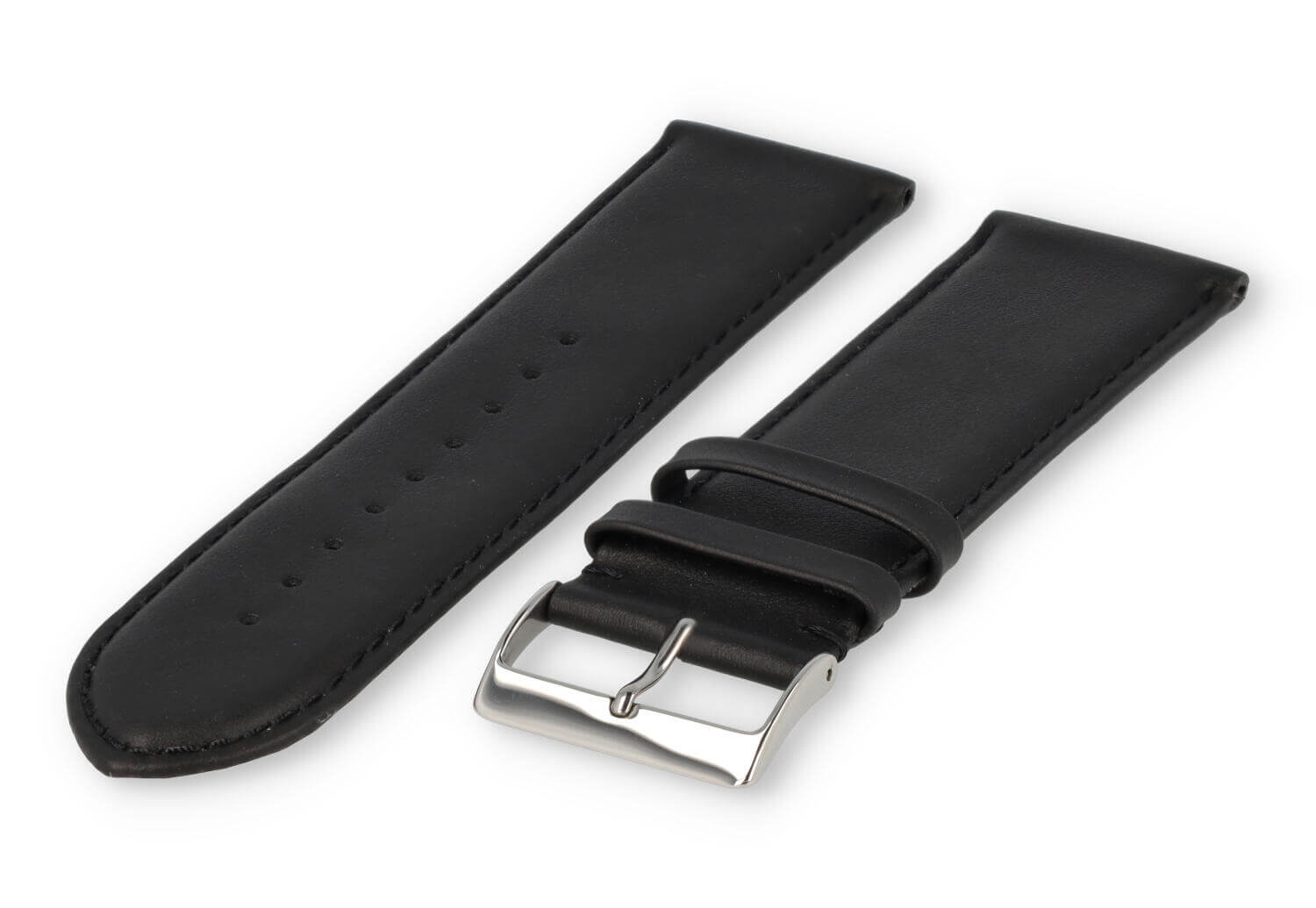 XL glatt Lederband - 28mm - schwarz