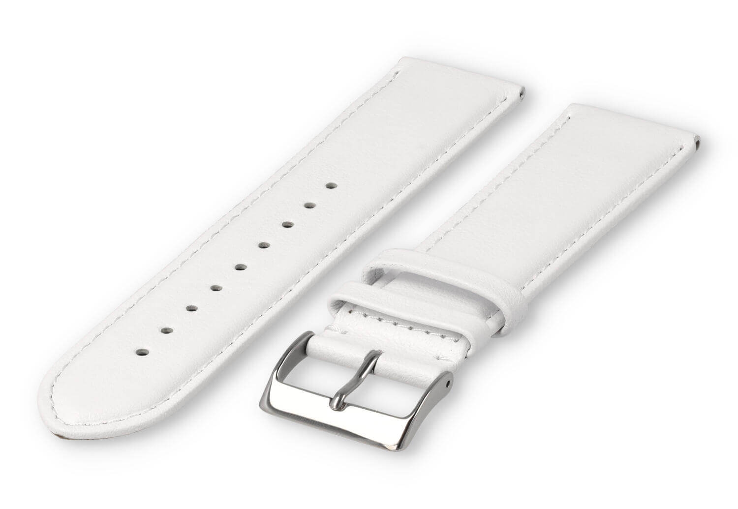 XL glatt Lederband - 26mm - weiß