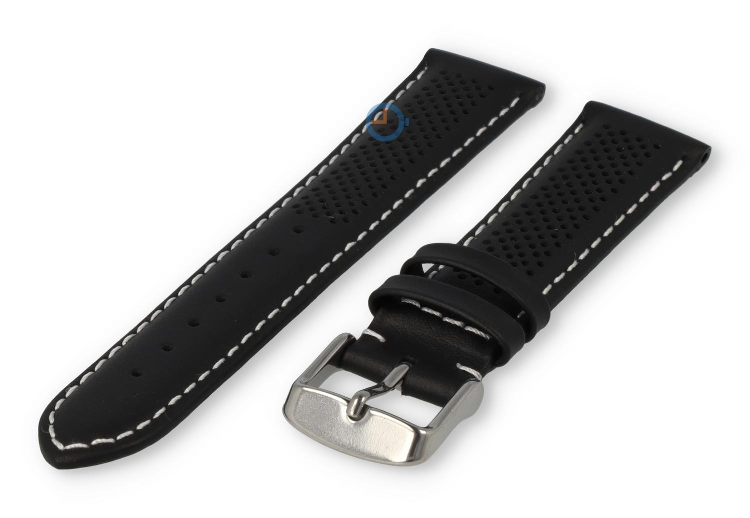 20mm hybrid Band - schwarz mit weiß