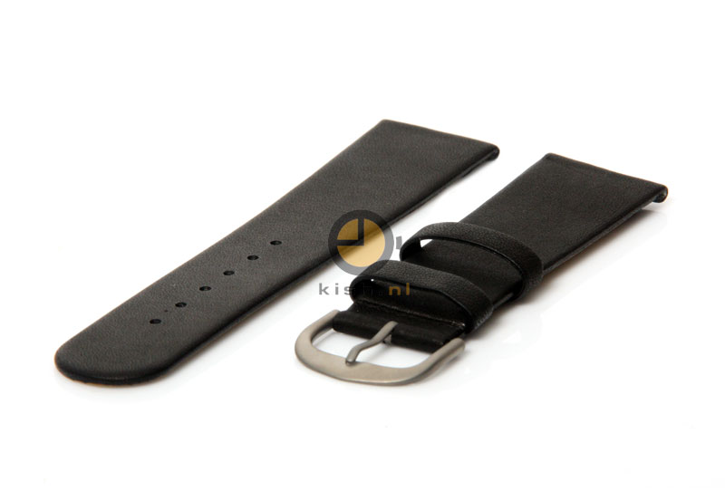 Danish Design Uhrenarmband 20mm Schwarz Leder