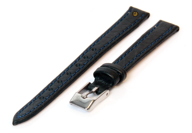 Uhrenarmband 10mm Dunkelblau Brüffelleder