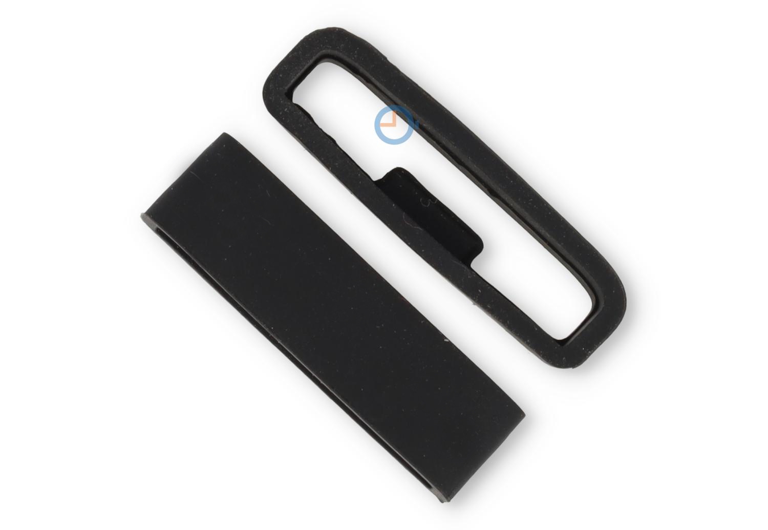 Öse mit Anti-Rutsch für 24mm Uhrenarmband - Schwarz- 1 Stück