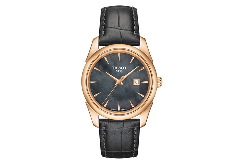 Tissot Uhrenarmband T9202107612100 grau Leder