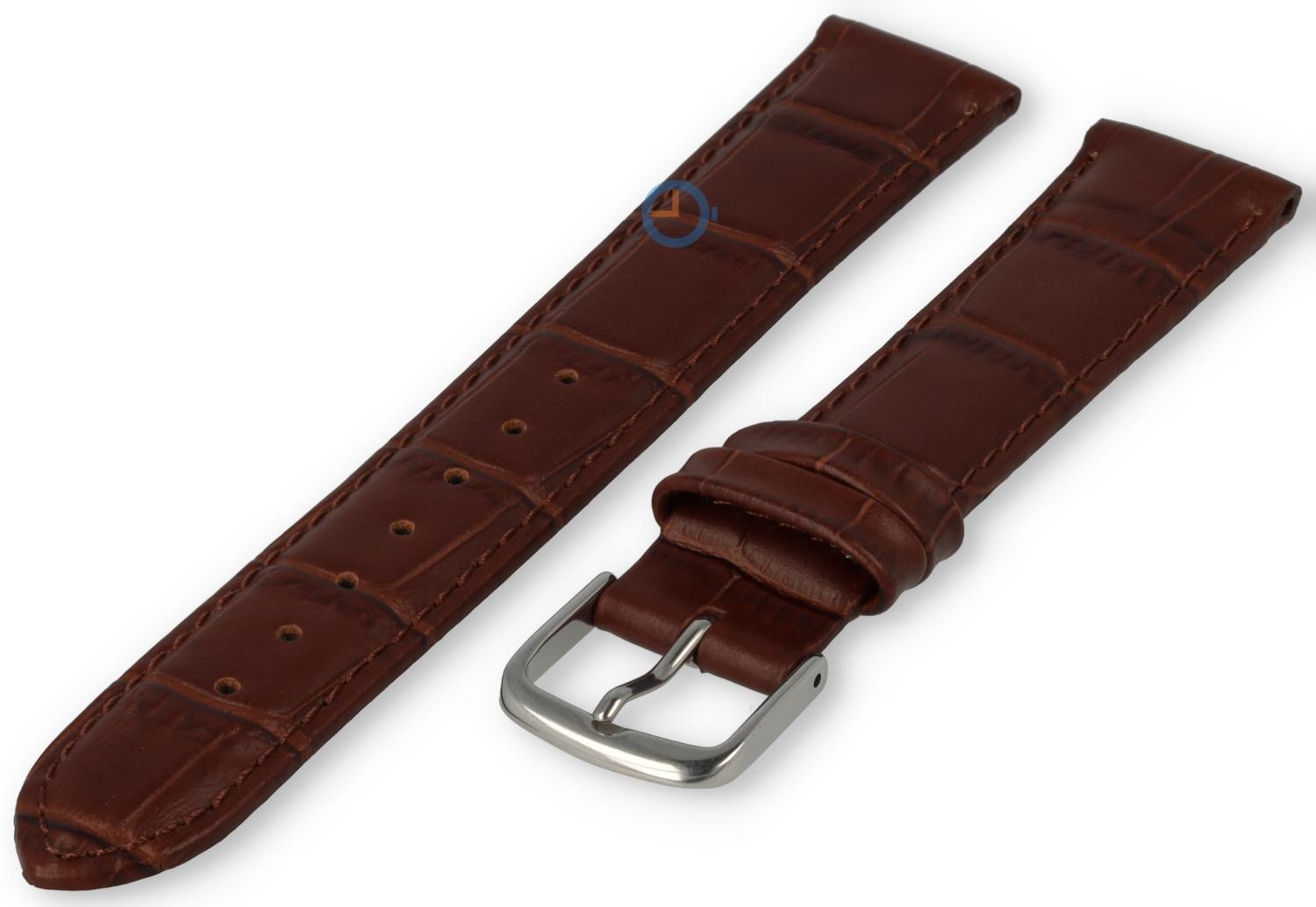 Uhrenarmband 13mm - Kroko Leder - braun