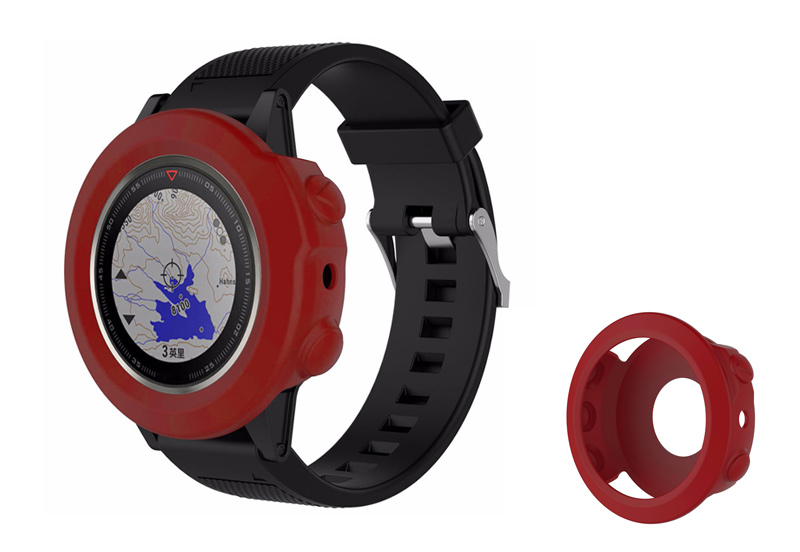 Garmin Fenix 5/6/7 Silikon Ersatz - Uhrengehäuse rot