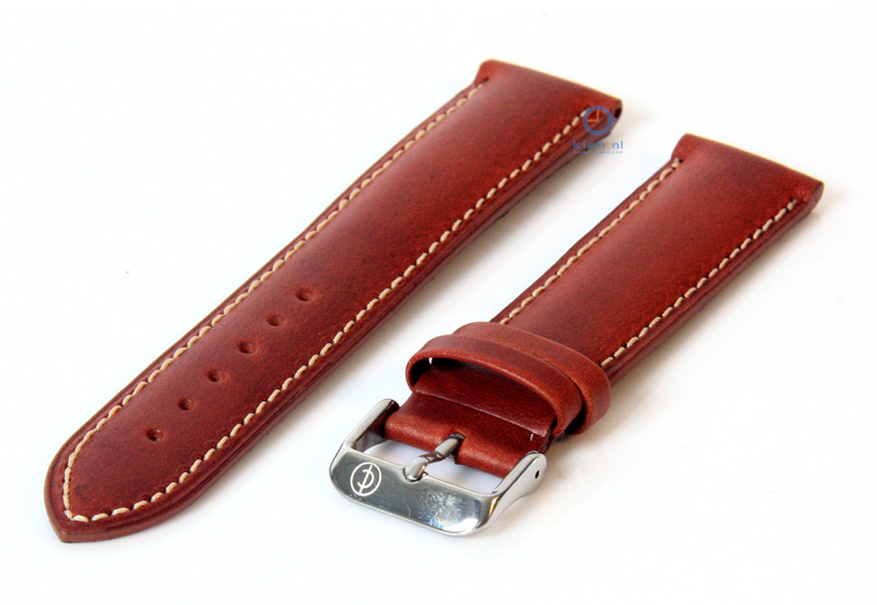 Uhrenarmband 26mm havanabraun Leder