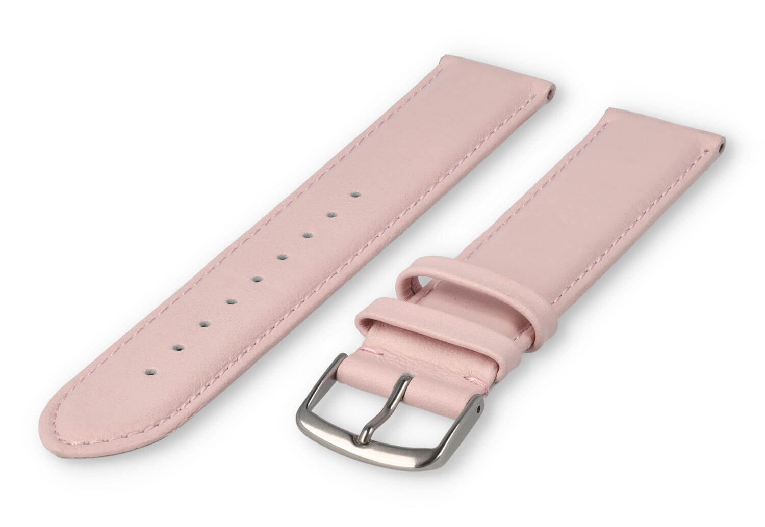 XL glatt Lederband - 22mm - pastellrosa