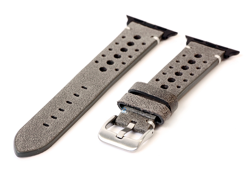 Apple Uhrenarmband perforiertes Leder grau - 38/40/41/42mm