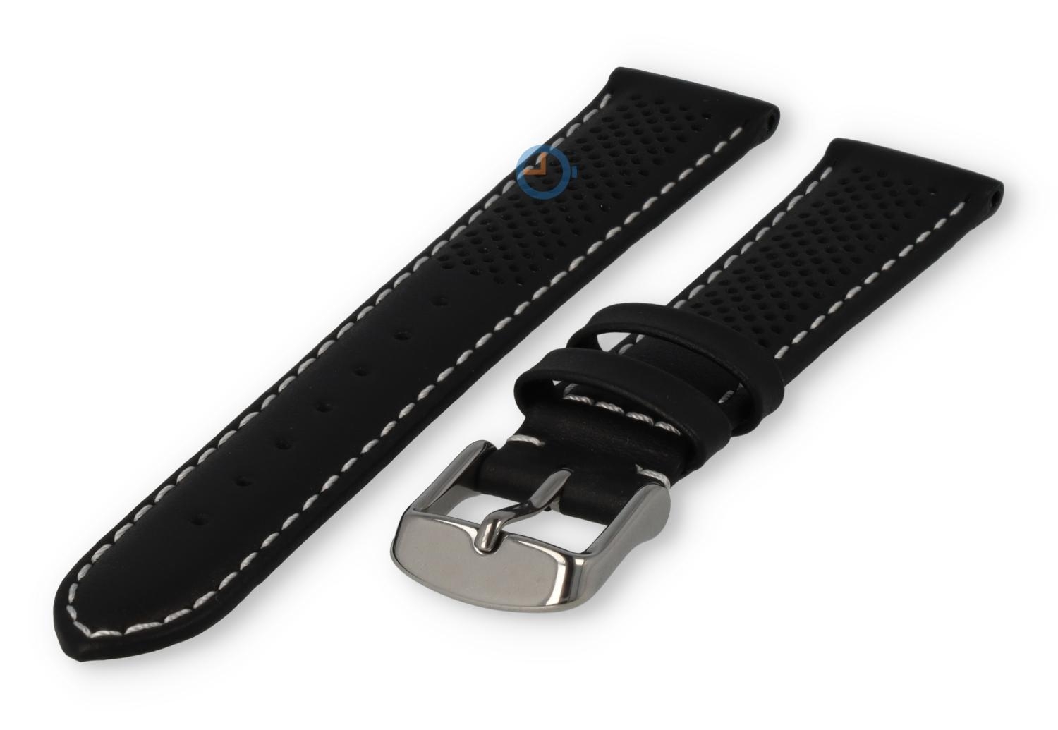 18mm hybrid Band - schwarz mit weiß