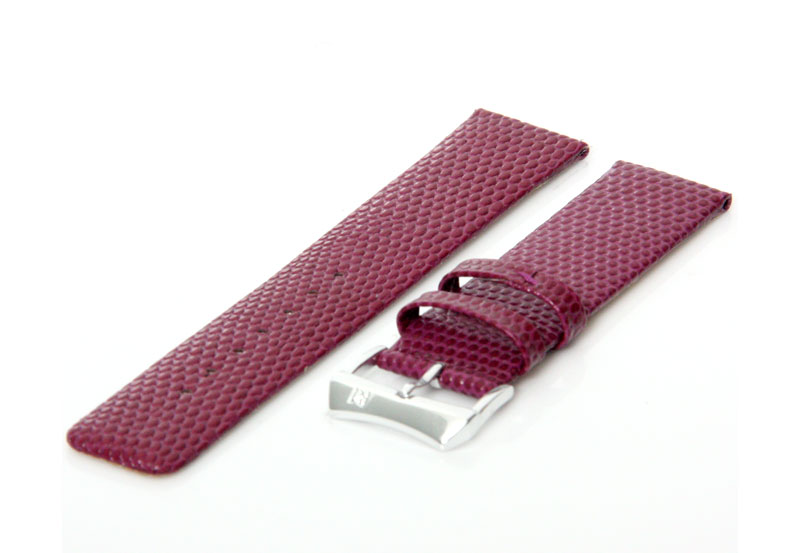 Uhrenarmband 20mm Violett Leder