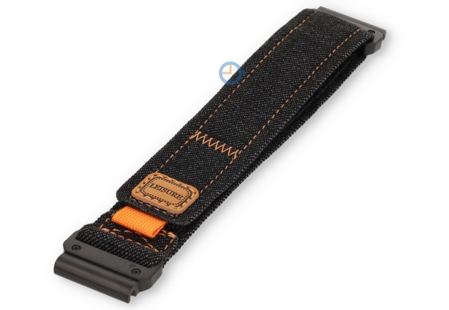Schwarzes Denim Garmin Fenix Band - 22mm - Klettverschluss