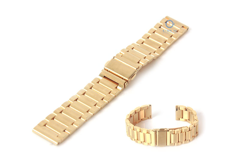 Uhrenarmband 18mm gold Stahl