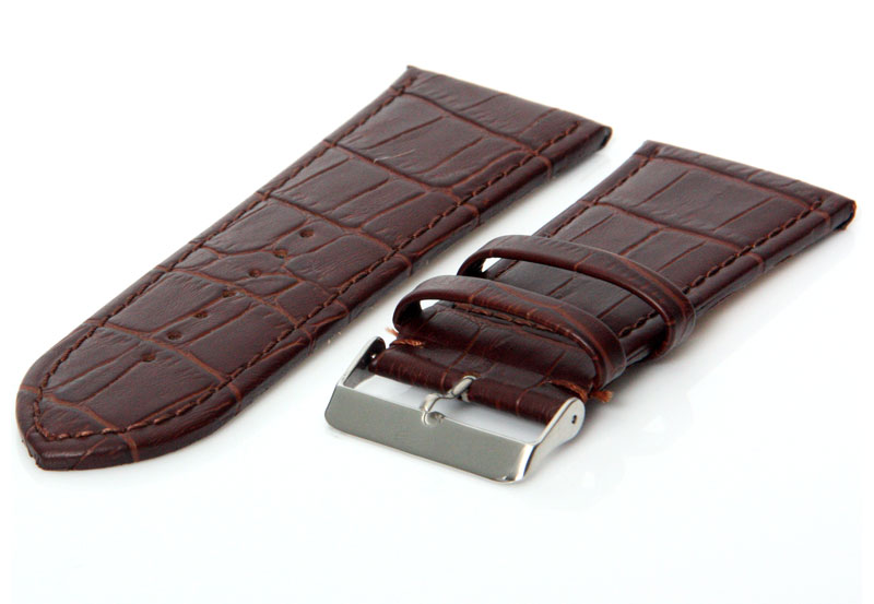 Uhrenarmband 36mm Dunkelbraun Leder