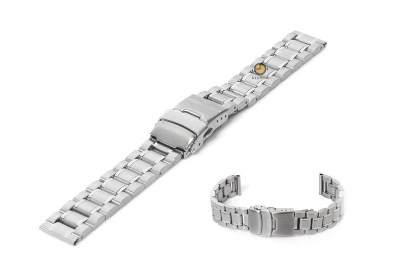 Uhrenarmband 18mm Silber Stahl poliert (teilweise)