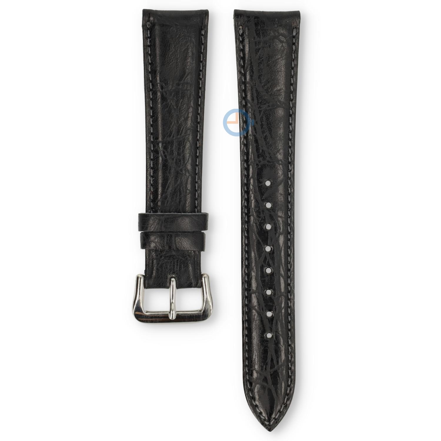 Universal 18mm schwarzes Leder Uhrenarmband - Seiko