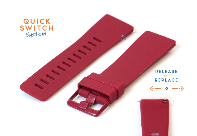 Silikon Uhrenarmband - 23mm burgunderrot