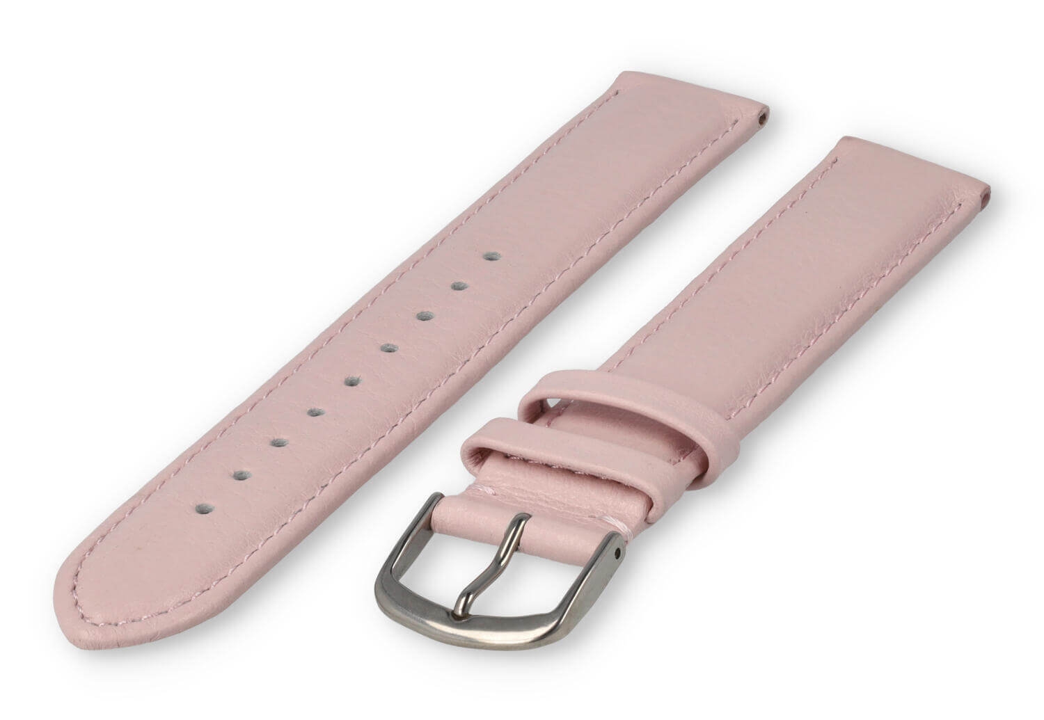 XL glatt Lederband - 18mm - pastellrosa