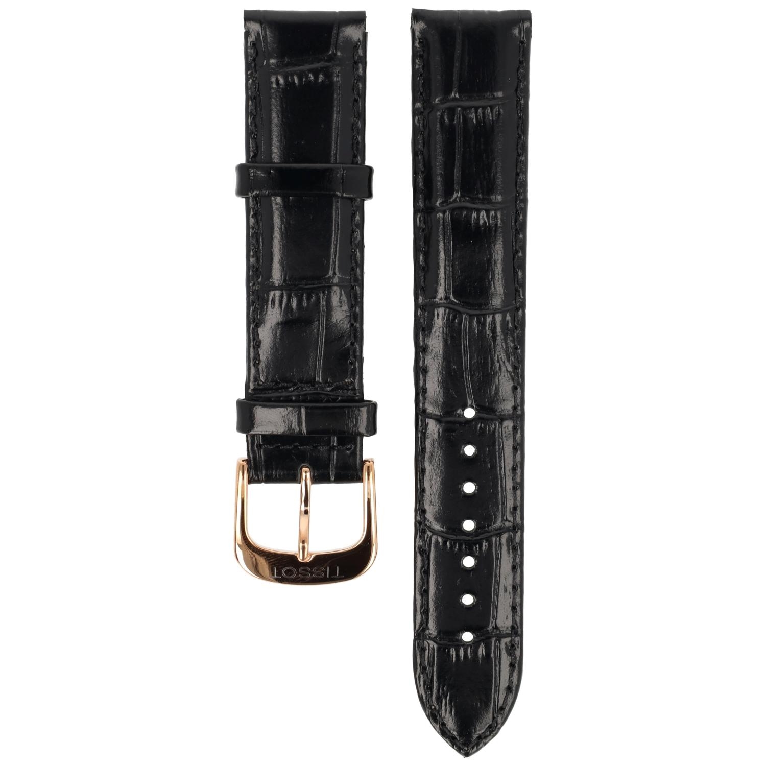 Tissot Uhrenarmband T0854273606100 schwarz Leder