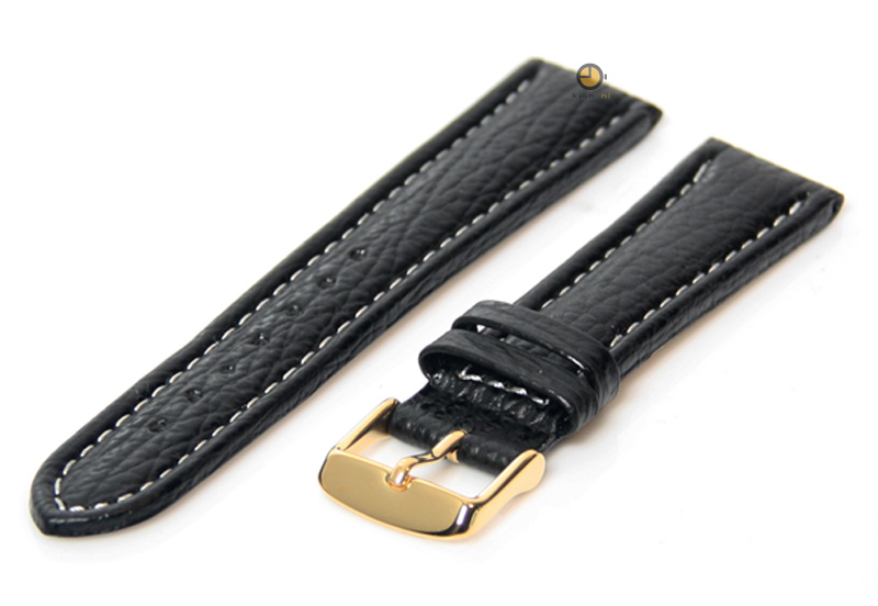 Uhrenarmband 18mm Schwarz Leder