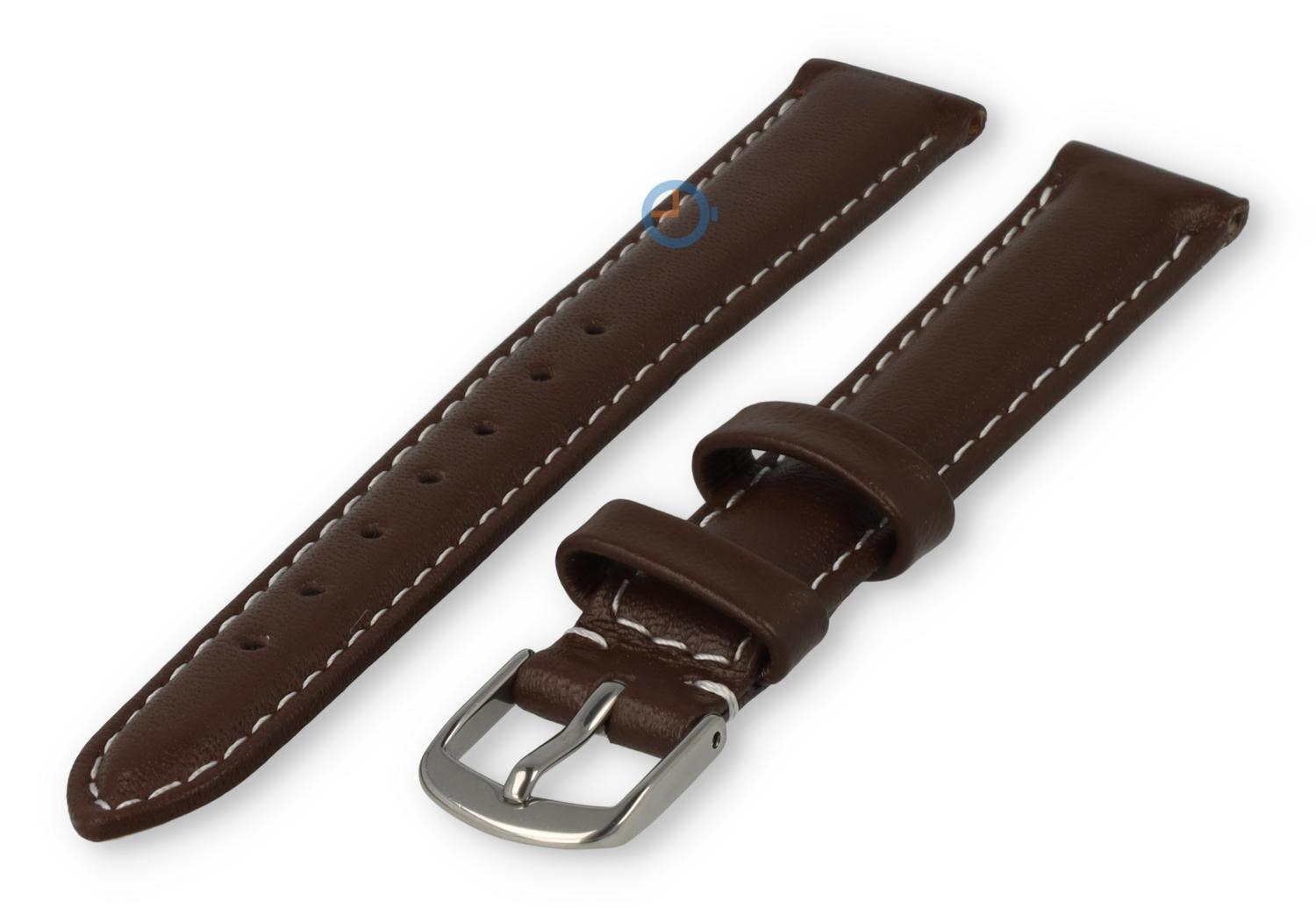 Ungerade Größe Uhrenarmband Leder - 13mm - dunkelbraun