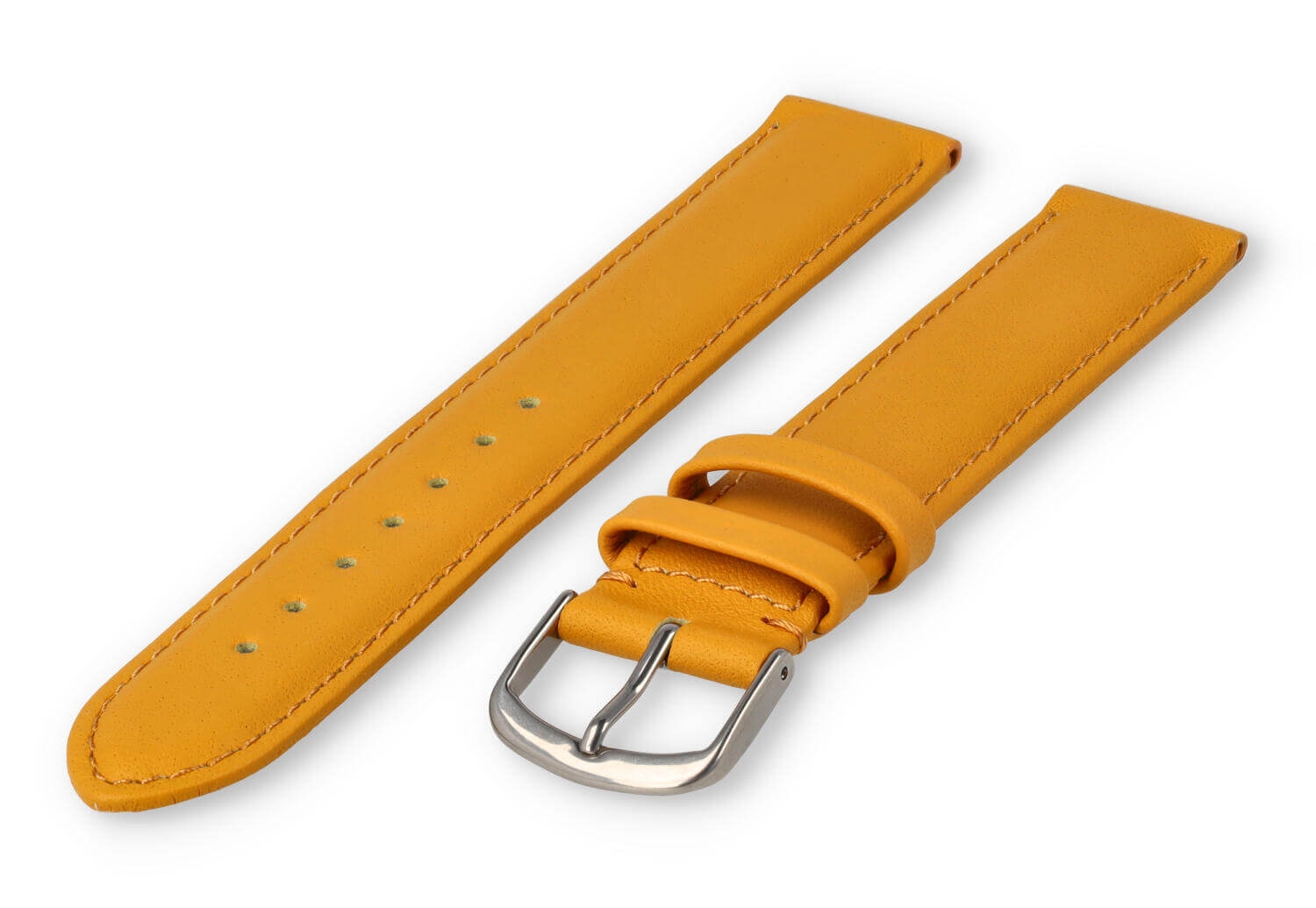 XL glatt Lederband - 18mm - Senfgelb