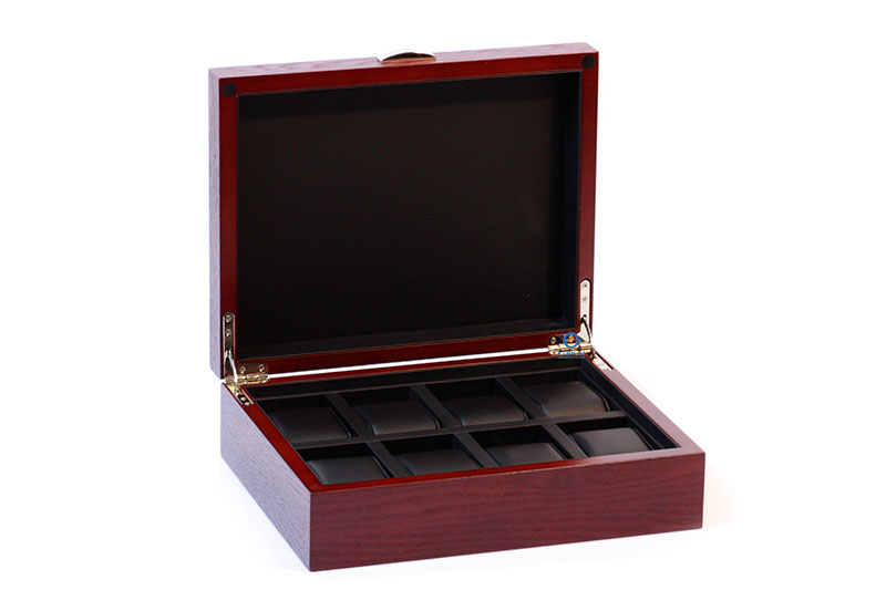 Holz-Uhrenbox für 8 Uhren-Cherry