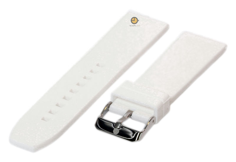 Uhrenarmband 24mm Weiß Silikon