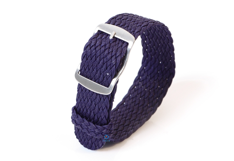 Perlon Uhrenarmband 22mm dunkelblau