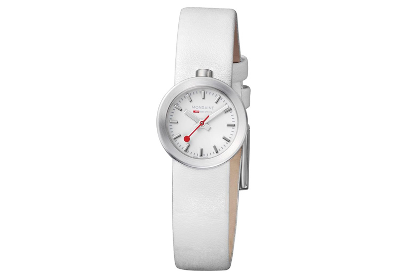 Mondaine 14mm Uhrenarmband Weiß matt