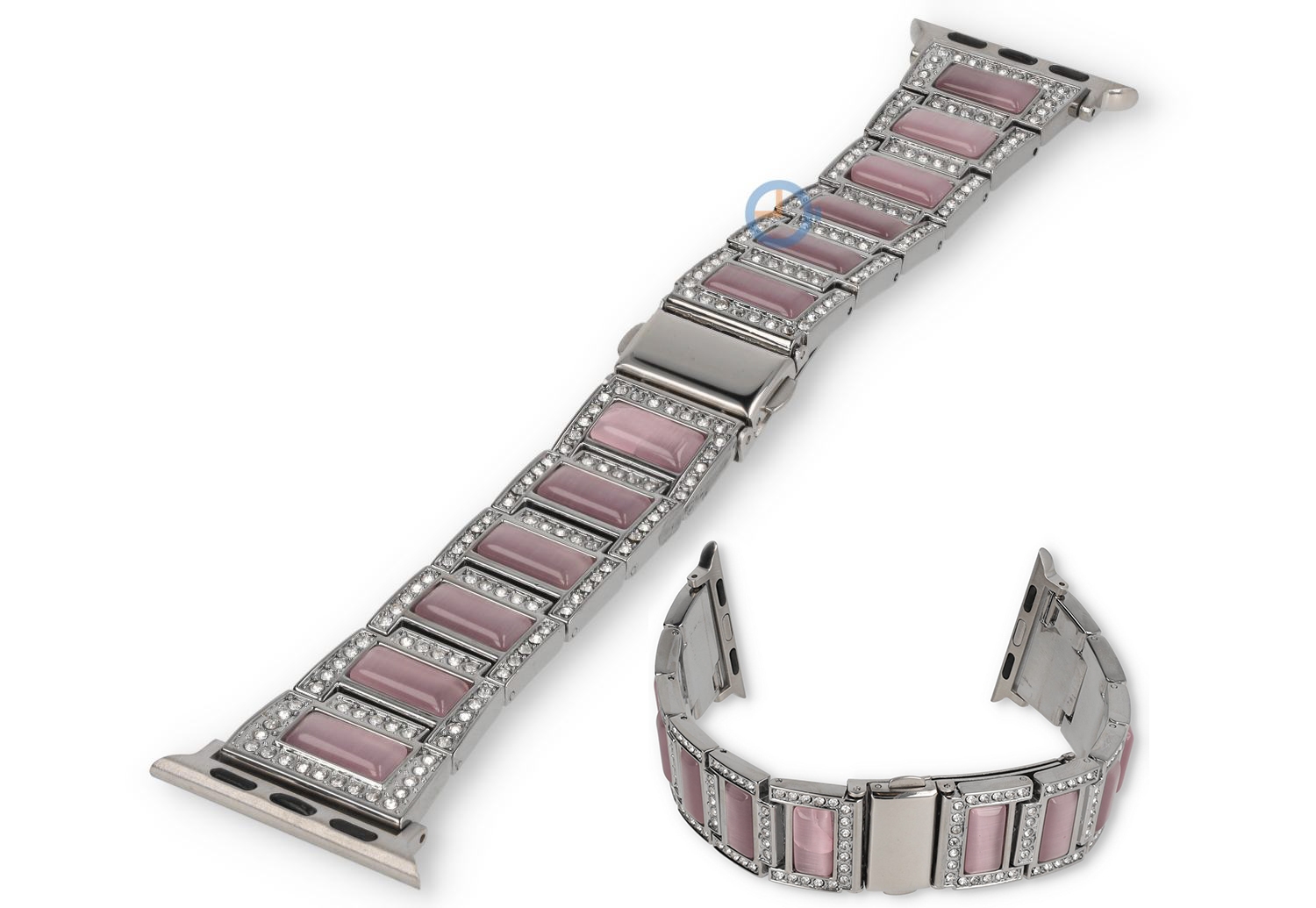 Diamant Armband Apple watch 41mm - silber purple