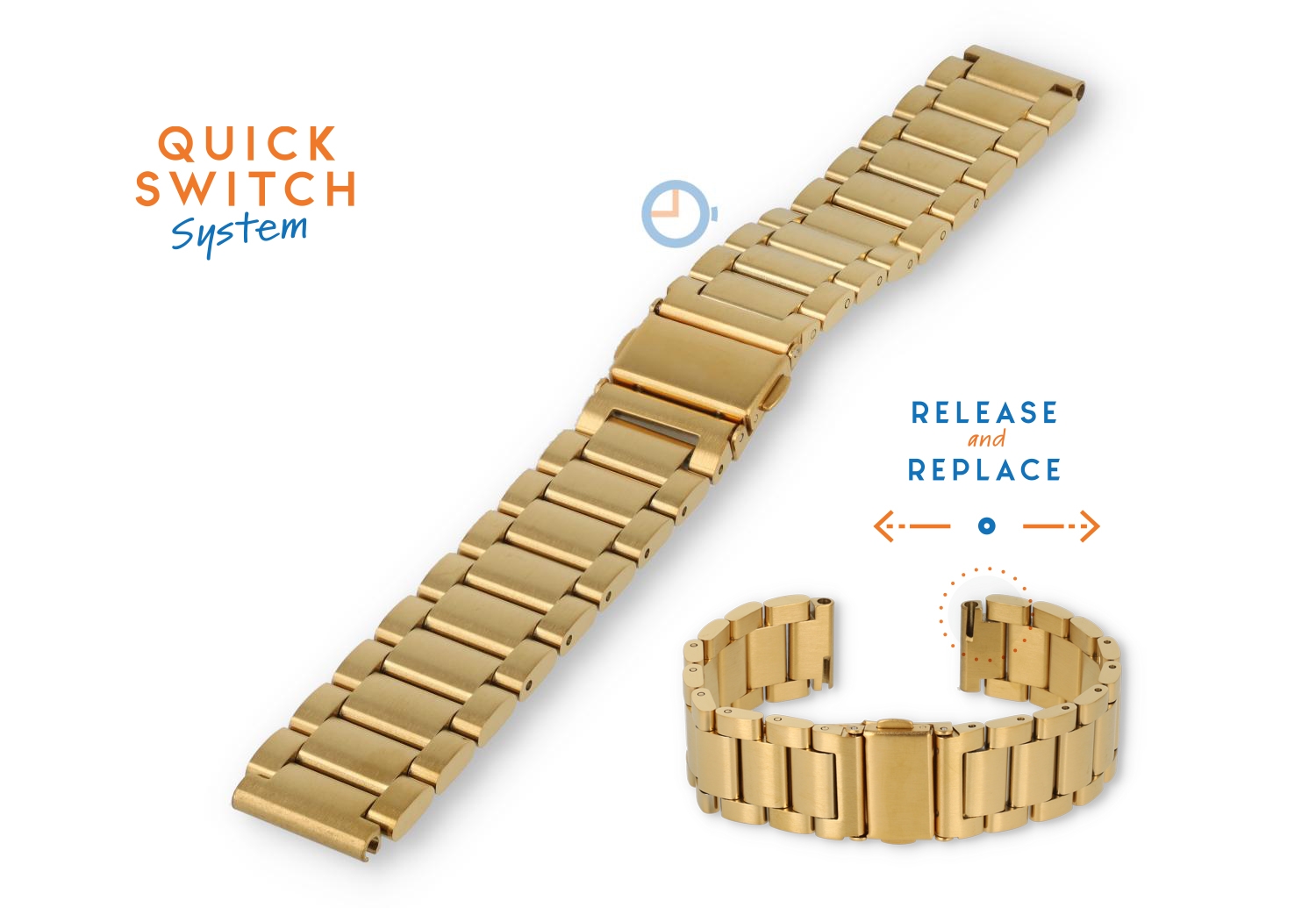 Quick Switch 16mm stalen bandje - Gold